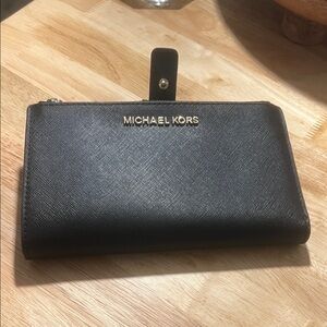 Michael Kors Black Textured Wallet